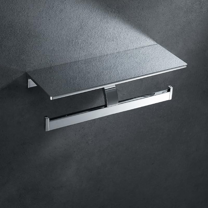 Paper Towel Hook Bathroom roll Paper Holder Paper Towel Hook Holder Toilet Paper Towel Holder, Double Black Paper Holder