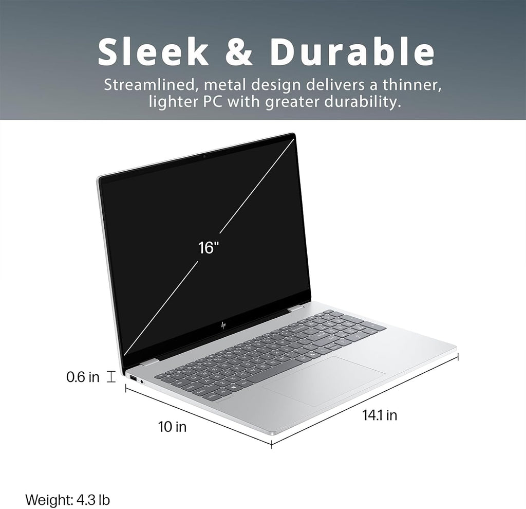 HP OmniBook X Touchscreen Laptop - Intel Core Ultra 7 255H - RTX 4050-16inch OLED Display 120Hz -48GB RAM| 2TB SSD -Backlit Keyboard -Video Editing Laptop Business College -Windows 11 Pro Office 365