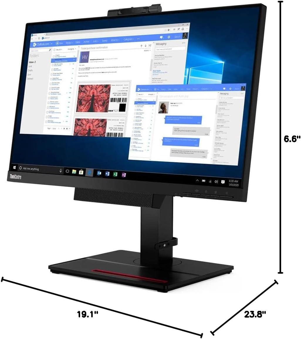 Lenovo ThinkCentre Tiny-in-One 24 Gen 4 23.8' Full HD WLED LCD Monitor - 16:9 - Black - 24' Class - in-Plane Switching (IPS) Technology - 1920 x 1080-16.7 Million Colors - 250 Nit - 4 ms w