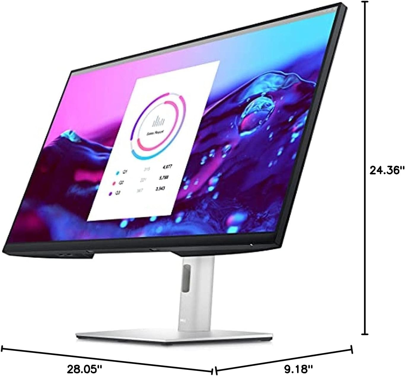 Dell 32 Monitor - P3222QE - 4K Resolution, IPS Technology USB-C Hub Monitor