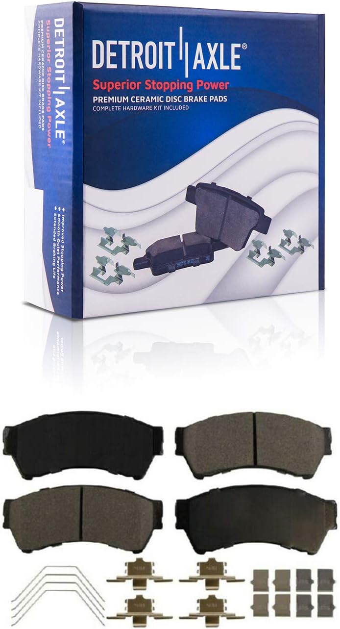 Detroit Axle - Front Brake Kit for 2006-12 Ford Fusion 07-12 Lincoln MKZ 06-11 Milan 08-13 Mazda 6 Disc Brake Rotors Ceramic Brakes Pads Replacement Brake Caliper