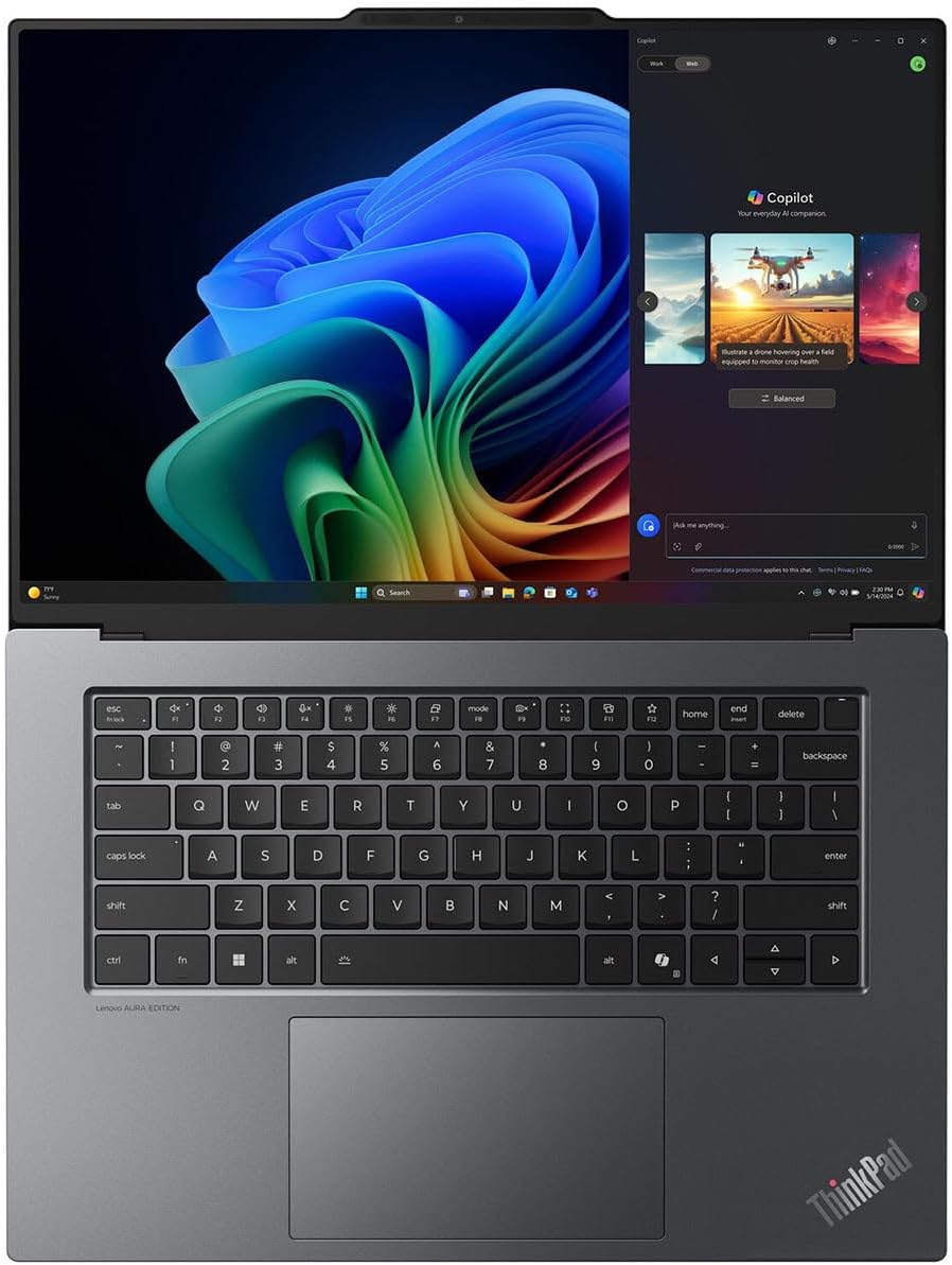 Lenovo ThinkPad X9-15 Gen 1 21Q60026US 15.3' Copilot+ PC Notebook - 2.8K - Intel Core Ultra 5 226V - Intel Evo Platform - 16 GB - 512 GB SSD - English Keyboard - Black, Arctic Gray