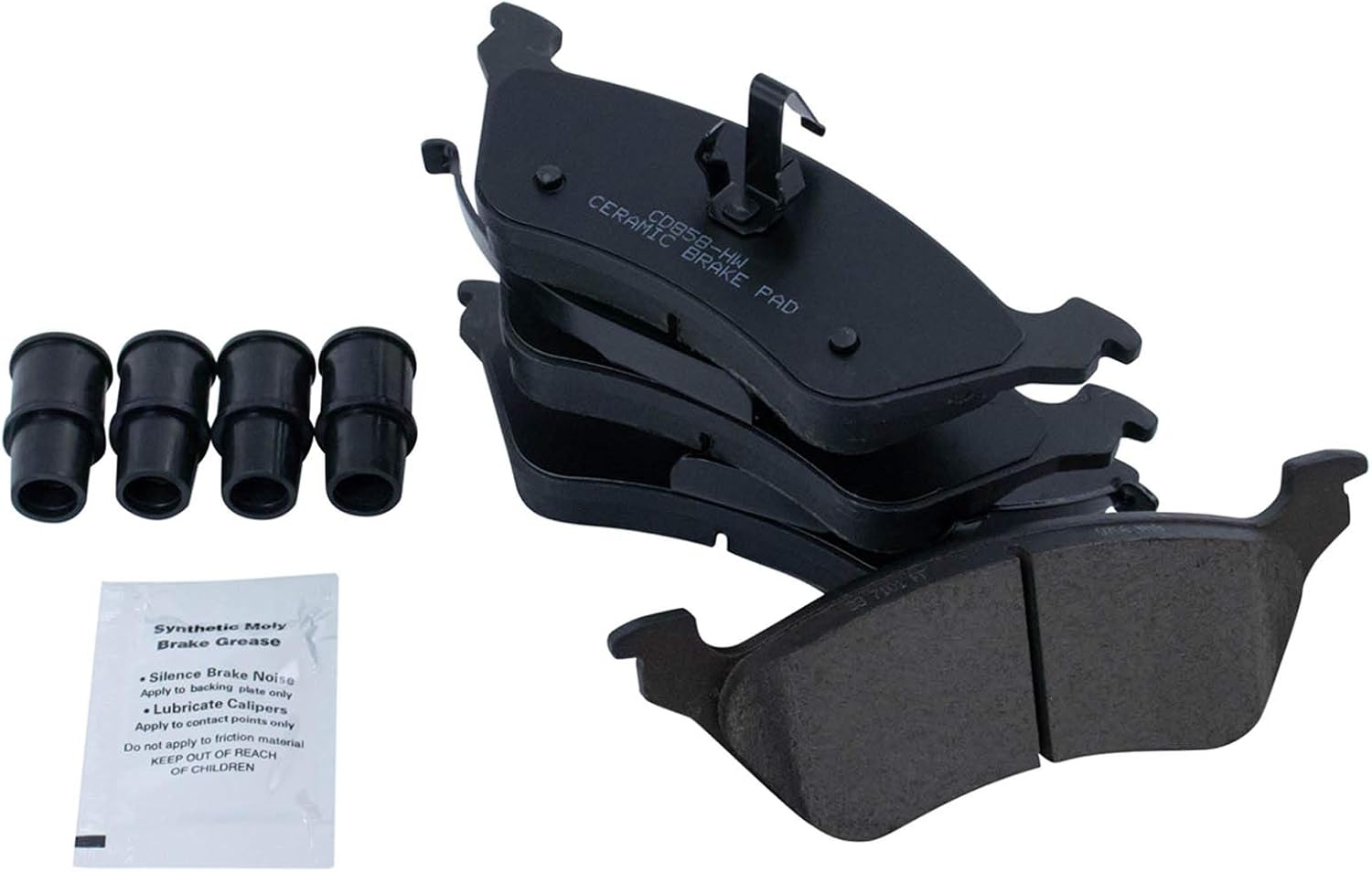 TRQ Rear Brake Pad and Rotor Set Ceramic Rotors Calipers Compatible with 2001-2007 Chrysler Town and Country Caravan Grand Caravan