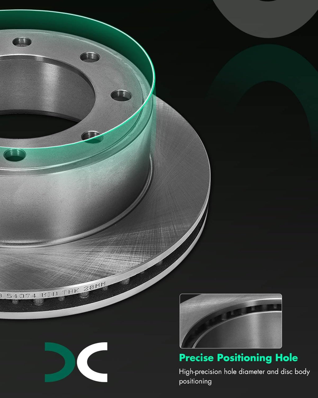 SCITOO Rear 12.83' Brake Pads and Rotors Kits Fit For Ford F-250 Super Duty 1999-2004,For Ford F-350 Super Duty 1999-2004,For Ford For Excursion 2000-2005