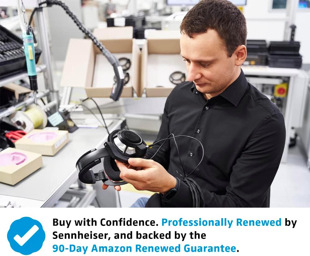 Sennheiser HD 560 S Over-The-Ear Audiophile Headphones - Neutral Frequency Response, E.A.R. Technology for Wide Sound Field, Open-Back Earcups, Detachable Cable, (Black) (HD 560S) HD 560S (Renewed)
