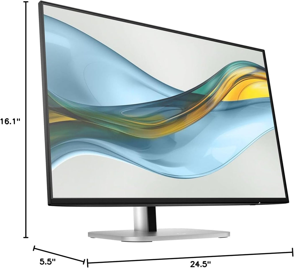 HP 524pn 24' Class WUXGA LCD Monitor - 16:10 - Black - 24' Viewable - in-Plane Switching (IPS) Technology - 1920 x 1200-350 Nit - 5 ms - 100 Hz Refresh Rate - Swivel, Height, Pivot, Tilt - HDMI - Di