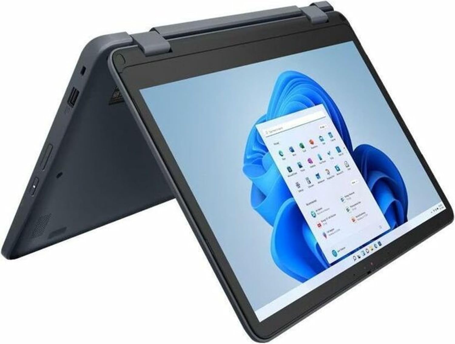 Lenovo 300w Yoga Gen 4 82VM0018US 11.6' Touchscreen Convertible 2 in 1 Notebook - HD - Intel N-Series N200-8 GB - 128 GB SSD - English Keyboard - Slate Gray - Intel Chip - 1366 x 768 - Windows 11 Pr