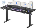 FLEXISPOT 79x32 Inch Electric Large Standing Desk for Home & Office, Spacious Splice Board Desk with Cable Management & Organizer, Cup Holder & Hook, Black