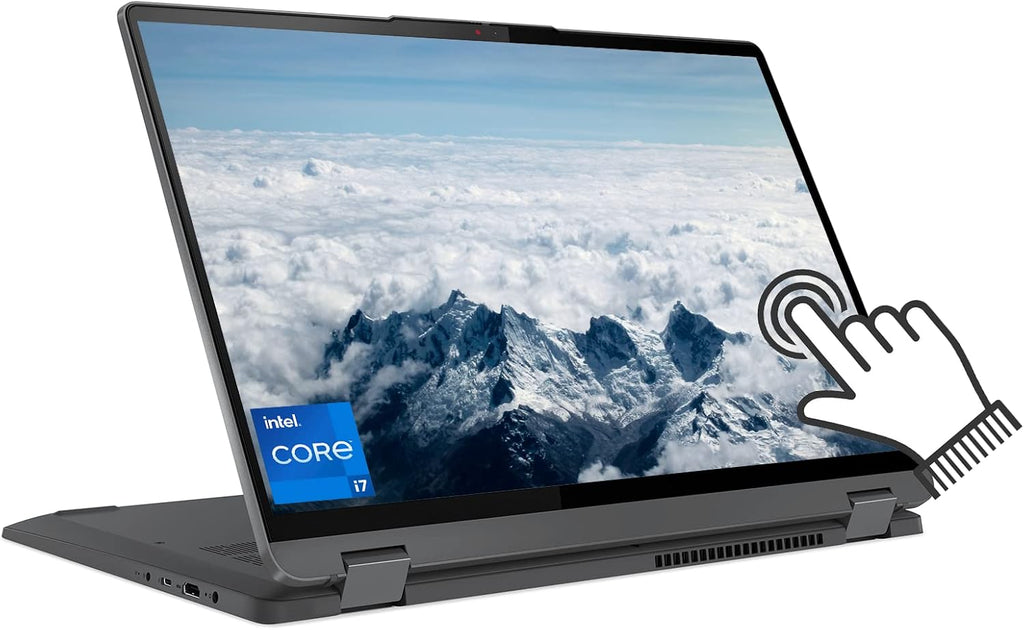 Lenovo IdaePad Flex 5 16' 2-in-1 Laptop, 2.5K Touchscreen, Intel Core i7-1255U(> i7-1165G7), 16GB RAM, 1TB NVMe SSD, Backlit Keyboard, Fingerprint, WIFi6, Thunderbolt 4, Win 11,CUE Accessories