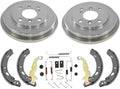 Rear Drums Rear Brake Shoes Replacement Part for Ford Fiesta 11-19 SE With Rear Drum Brakes 4pc