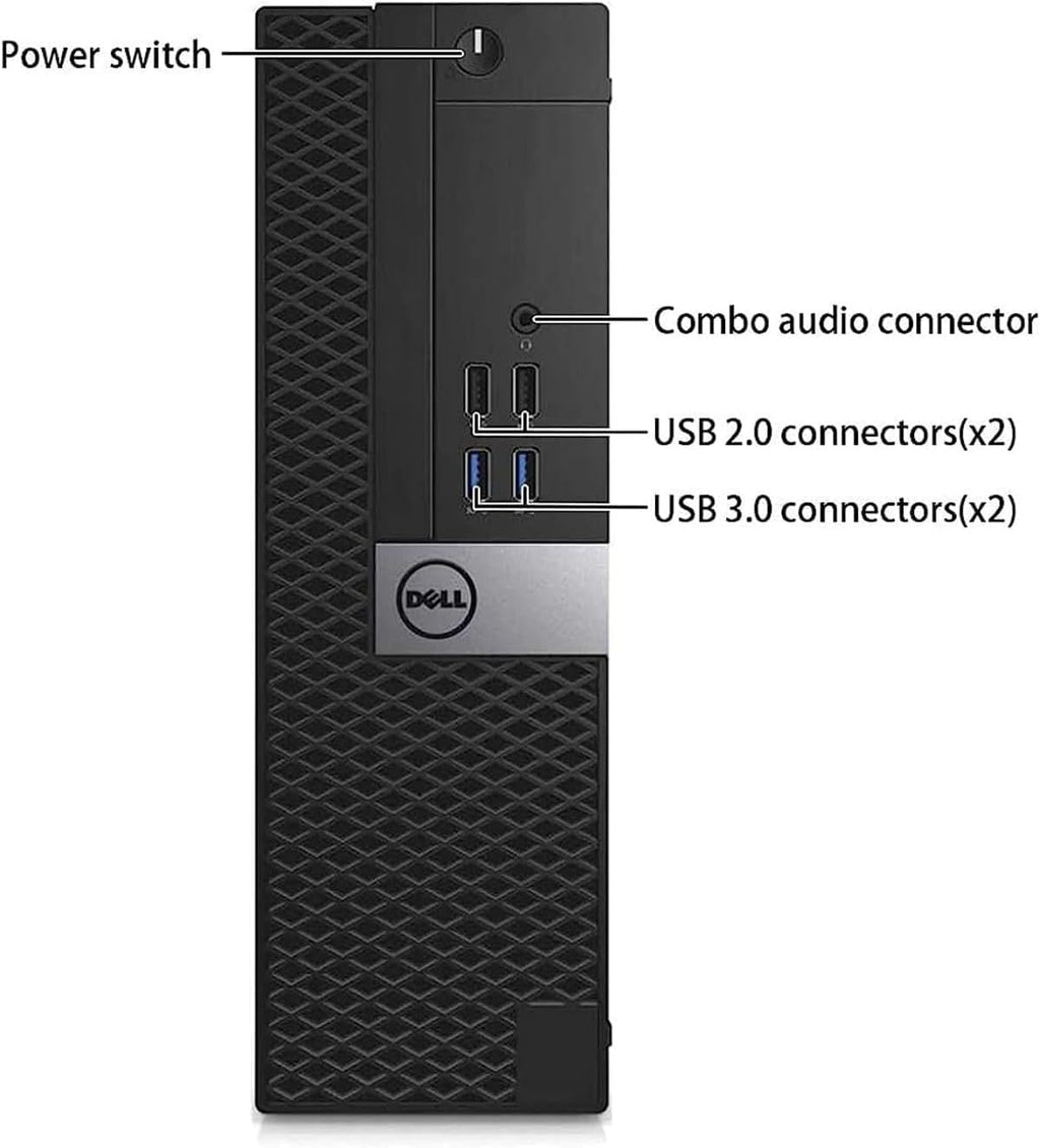 Dell OptiPlex 7040 SFF Desktop PC w/ 27in LCD FHD Monitor, 7040 SFF Desktop Intel Core i5-6th, 16GB RAM, 512GB SSD, RGB Keyboard, Win11 pro(Renewed)