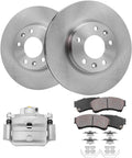 Detroit Axle - Front Brake Kit for 2006-12 Ford Fusion 07-12 Lincoln MKZ 06-11 Milan 08-13 Mazda 6 Disc Brake Rotors Ceramic Brakes Pads Replacement Brake Caliper