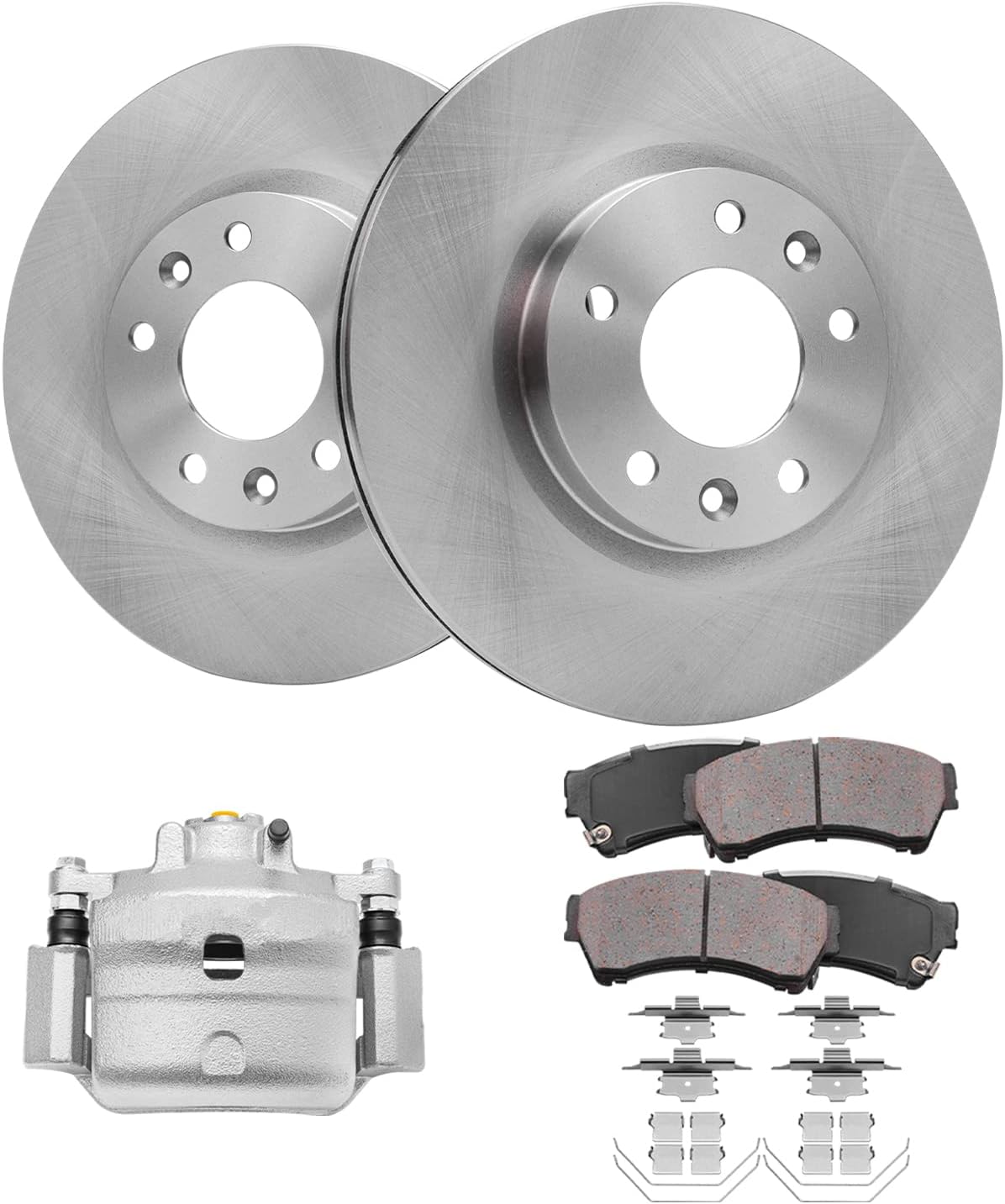Detroit Axle - Front Brake Kit for 2006-12 Ford Fusion 07-12 Lincoln MKZ 06-11 Milan 08-13 Mazda 6 Disc Brake Rotors Ceramic Brakes Pads Replacement Brake Caliper