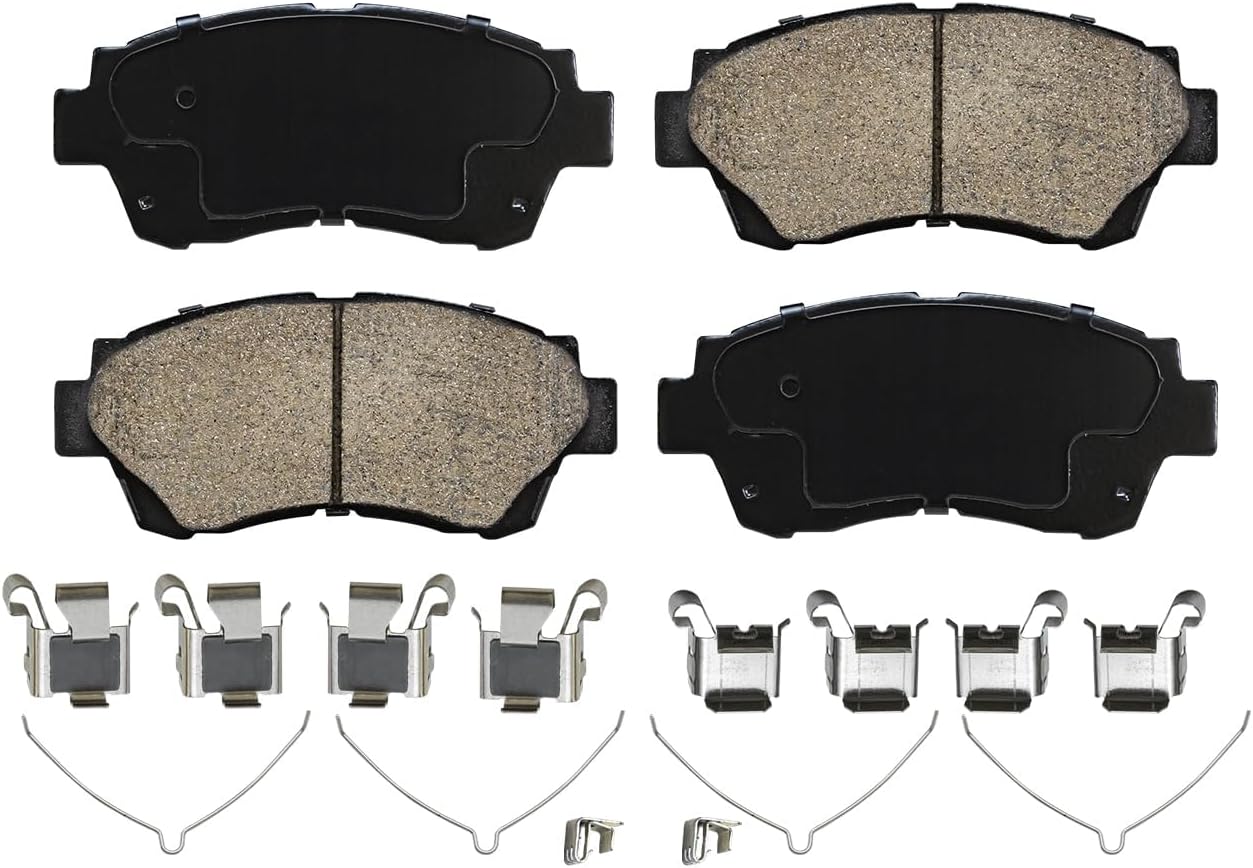 Detroit Axle - Front Brake Kit for Lexus ES300 Toyota Avalon Sienna Camry Drilled and Slotted Brake Rotors Ceramic Brakes Pads Replacement: 10.82' inch Front Rotors