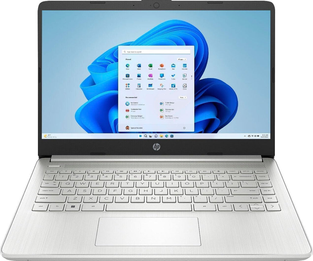 HP 14 Inch Laptop Student Business, Intel Dual-Core N4120, 16 GB RAM, 384 GB Storage(128GB eMMC+256GB MSD), Webcam, HDMI, WiFi, 1-Year Office 365 & Windows 11 Pro, w/Accessories