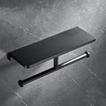 Paper Towel Holder, Mobile Phone Shelf, Toilet, Bathroom Paper Box, Toilet Paper Holder, roll Paper Holder, Black Double Paper Towel Holder
