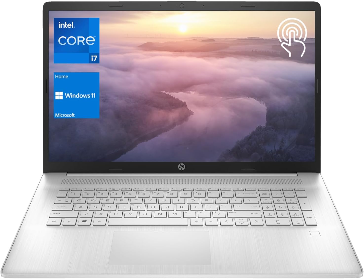 HP Essential 17t Business Laptop, 17.3' HD+ Touchscreen Display, Intel Core i7-1355U (> R5 7430U) High-Performance Tier Processor, 16GB RAM, 2TB SSD, HDMI, Fingerprint Reader, Wi-Fi 6, Windows 11 Home