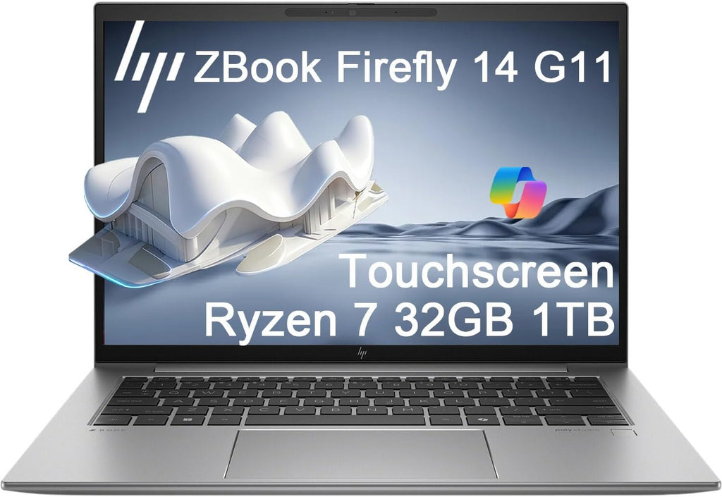 HP ZBook Firefly 14 G11 Mobile Workstation Laptop (14' FHD+ Touchscreen, 32GB DDR5, 1TB SSD, AMD Ryzen 7 8840HS (> Intel i7-1355U)) for Engineer, Designer, 2 x Thunderbolt 4, IR Webcam, Win 11 Pro