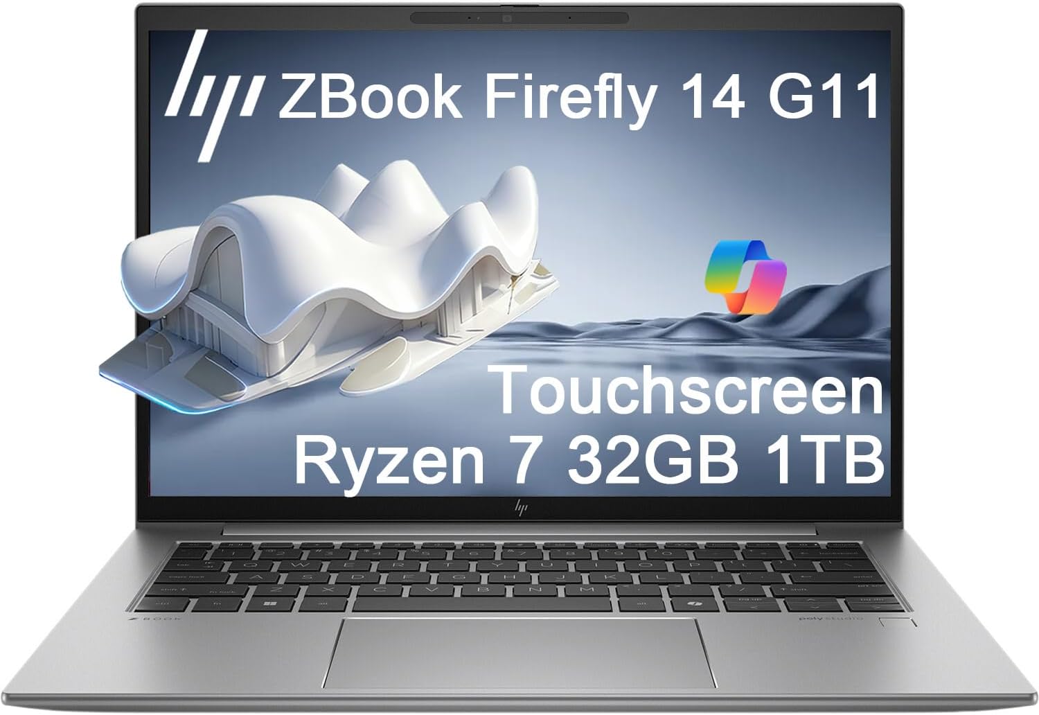 HP ZBook Firefly 14 G11 Mobile Workstation Laptop (14' FHD+ Touchscreen, 32GB DDR5, 1TB SSD, AMD Ryzen 7 8840HS (> Intel i7-1355U)) for Engineer, Designer, 2 x Thunderbolt 4, IR Webcam, Win 11 Pro