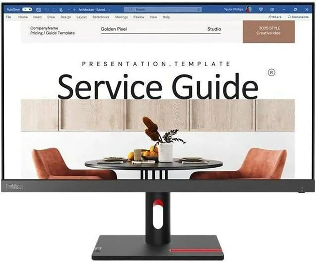 Lenovo ThinkVision S24i-30 24' Class Full HD LED Monitor - 16:9 - Raven Black, Storm Gray