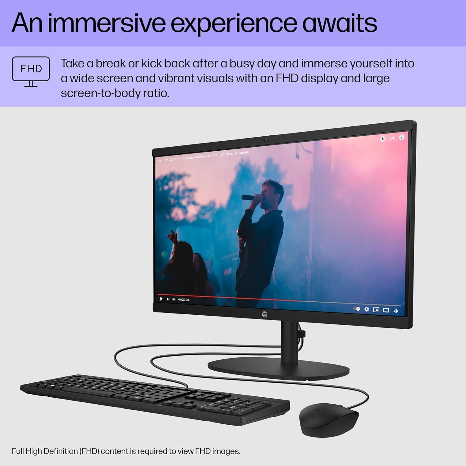 HP 2025 22' FHD All-in-One Desktop Computer • The New Version for Everyday Use • Latest 13th Gen Intel Quad-Core CPU • 8GB DDR5 • 128GB Storage • HDMI • Type-C • Wi-Fi • HD Webcam • Win11 Pro • Black