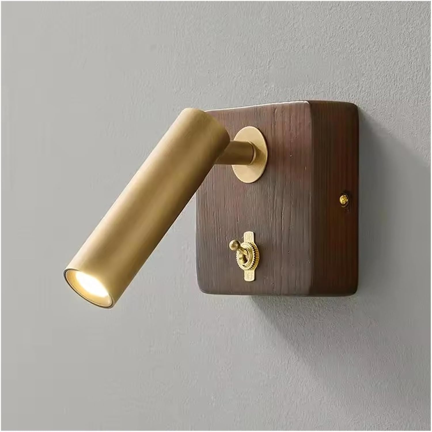 with Switch Wall Lamp Gold Silver Brass Wooden Lighting Fixtures for Bedroom Reading Hotel Office E27 Bulb,Decor