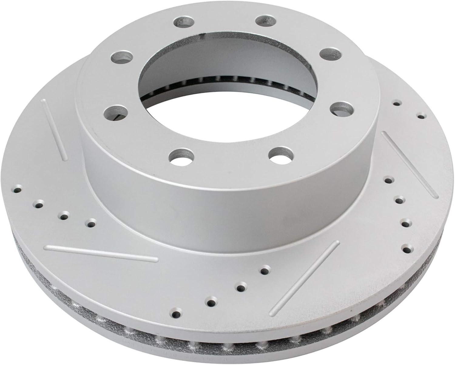 TRQ Front Performance Brake Pad, Caliper, & Rotor Kit Semi-Metallic Premium G-Coated Compatible with 2005-2012 Ford F-250 Super Duty F-350 Super Duty