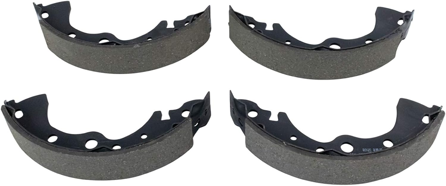 TRQ Brake Performance Rotor Pad Drums Shoes Kit Front & Rear Compatible with Nissan Sentra