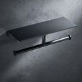 Paper Towel Hook Bathroom roll Paper Holder Paper Towel Hook Holder Toilet Paper Towel Holder, Double Black Paper Holder