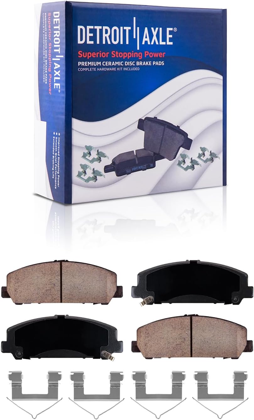 Detroit Axle - Front Brake Kit for Nissan Armada TITAN, Drilled and Slotted Disc Brake Rotors Ceramic Brakes Pads Replacement - [13.78' inch Rotors]