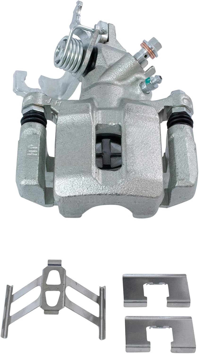 TRQ Rear Brake Pad and Rotor Set Ceramic Solid Rotors Calipers Compatible with 1998-2002 Honda Accord