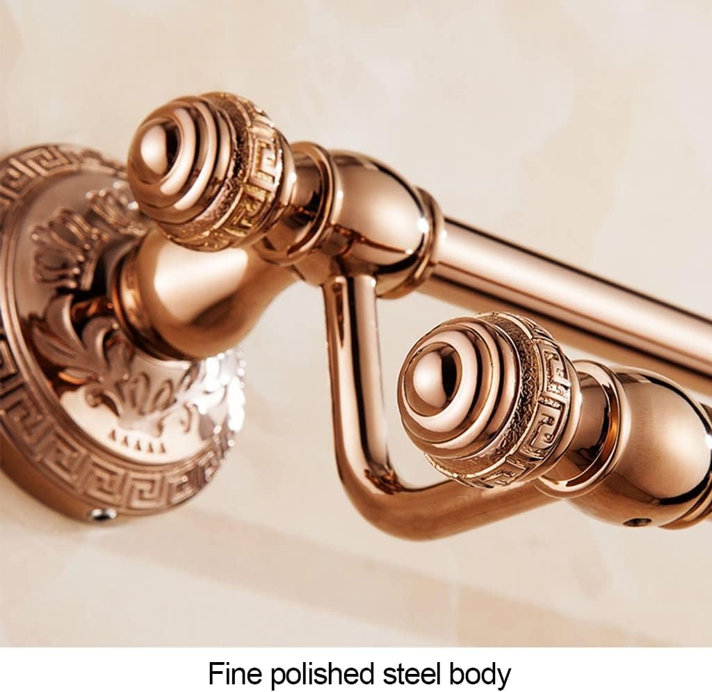 ICOBES Hand Towel Bar Rack, Bathroom Towel Holder, Rose Gold Bathroom, Bathroom Hotel/Home Bathroom Storage Towel Rack, Towel Rail, Bathroom Shelf/Double Pole Bathroom (Color : Single Pole)