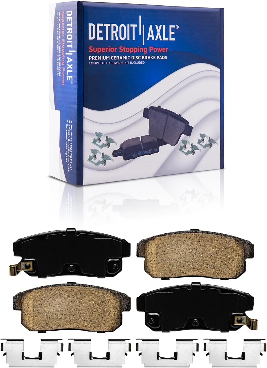 Detroit Axle - Brake Kit for 2001 Nissan Maxima Infiniti I30 Front & Rear Drilled & Slotted Disc Brake Rotors Replacement Ceramic Brakes Pads
