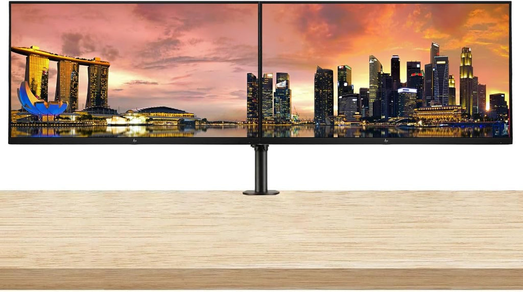 HP EliteDisplay E32k G5 32 inch 4K UHD LCD IPS Monitor 2-Pack Bundle with Full Dock, Built-in Speakers & Desk Mount Dual Stand