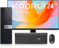 Dell OptiPlex 7050 Desktop Computers PC and 24 inch KOORUI Monitor Bundle, i7-6700 3.4GHz, 32GB Ram 1TB M.2 NVMe SSD+2TB HDD, AX200 Built-in WiFi 6,Bluetooth 5.2,HDMI,Windows 10 Pro (Renewed)