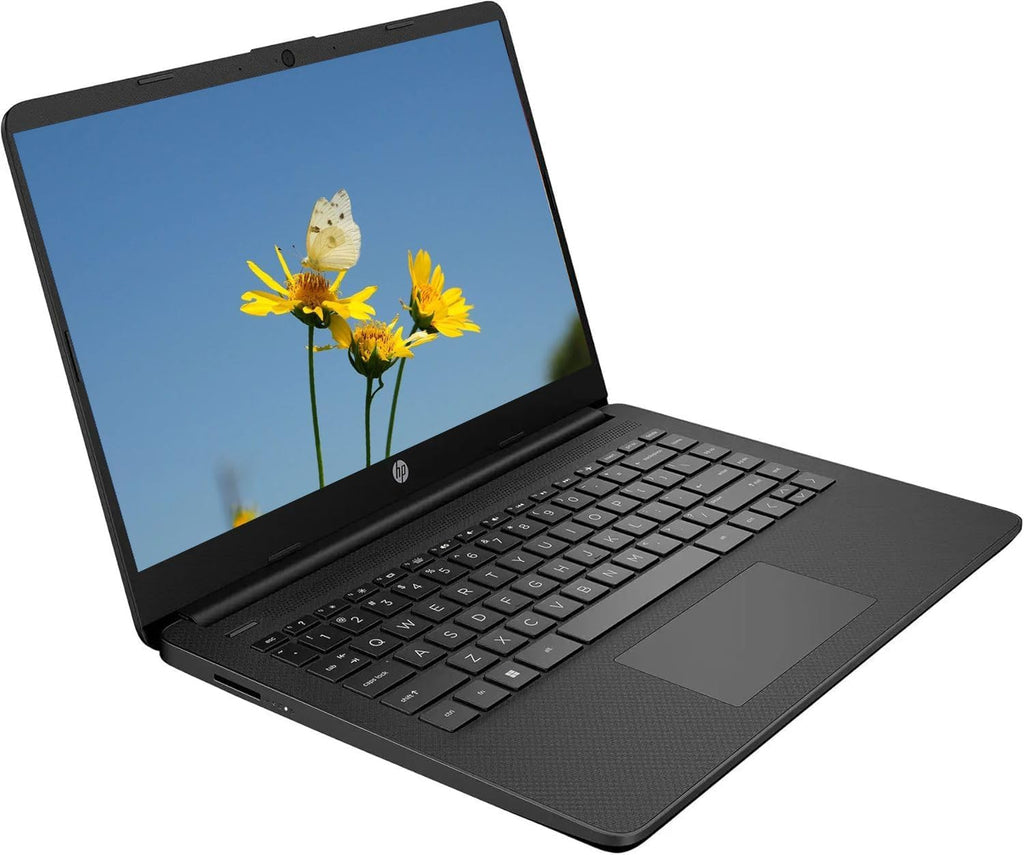 HP AI-Powered 14' HD Laptop with Microsoft Office and 1TB Cloud Storage Included for 1-Year| 16GB RAM|128GB SSD| Intel 4-Core CPU| Webcam| Ultra Light|Windows 11| RK Bundle| Black