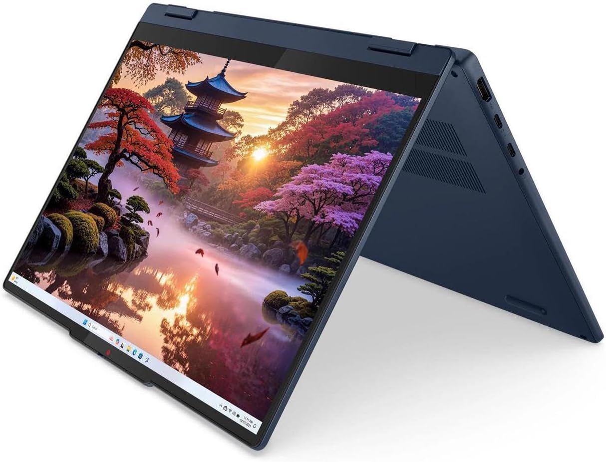 Lenovo IdeaPad Flex 5 2-in-1 AI PC Laptop, 14' WUXGA IPS Touch Screen, AMD Ryzen 7 350, 16GB RAM, 1TB PCIe SSD, Radeon 860M Graphics, Webcam, Backlit Keyboard, USB-C, HDMI, Windows 11 Pro