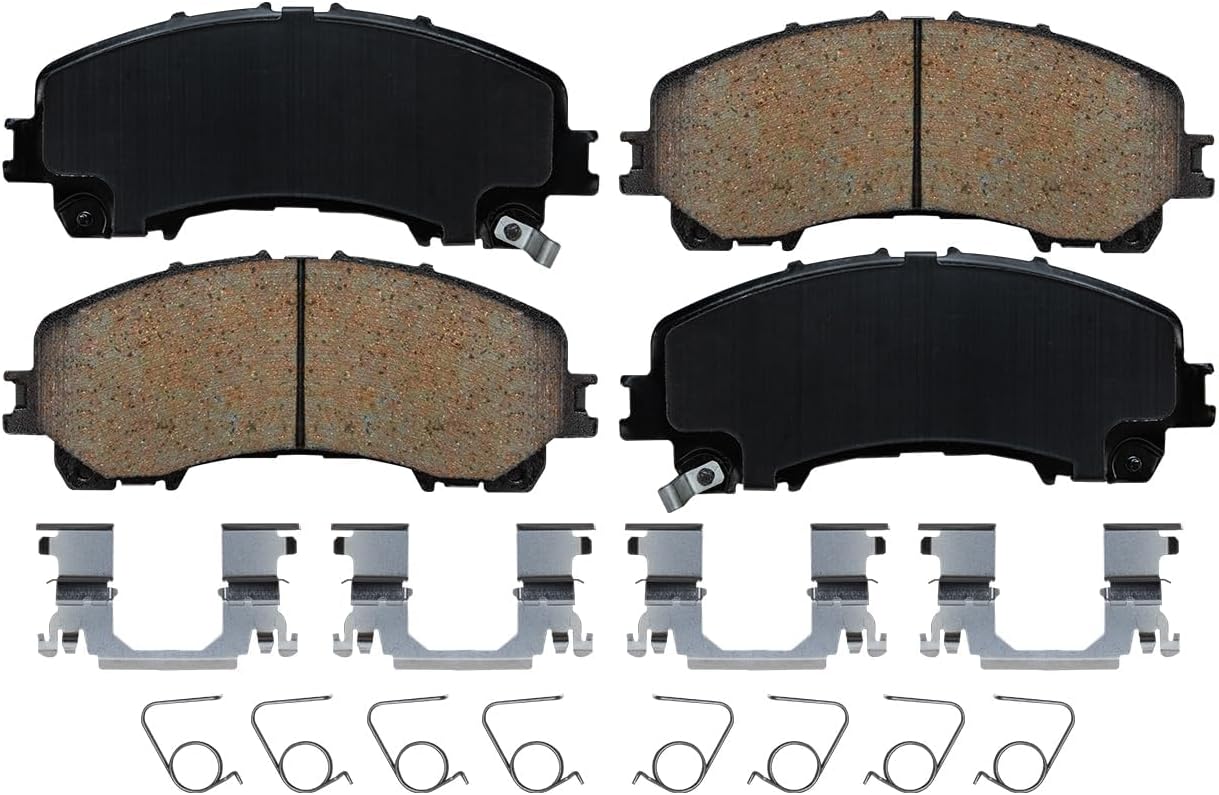 Detroit Axle - Brake Kit for 2014-2019 Nissan Rogue, Drilled & Slotted Brake Rotors Ceramic Brake Pads w/Hardware Replacement : 12.60 inch Front & 11.50 inch Rear Rotor