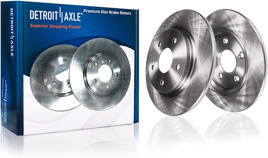 Detroit Axle - Rear Brake Kit for 02-06 Nissan Altima, 04-08 Maxima, 11.46' inch Disc Brake Rotors Ceramic Brake Pads Wheel Bearing and Hubs 2002 2003 2004 2005 2006 Replacement