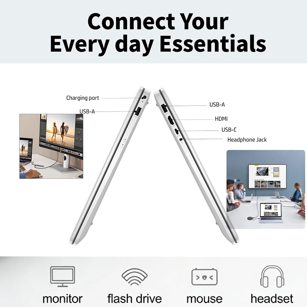 HP 17.3' HD+ Touchscreen Laptop (2026), AMD Ryzen 5 7430U (Up to 4.3GHz), 12GB DDR4 RAM, 512GB PCIe NVMe SSD, Wi-Fi 6, Backlit Keyboard, Bluetooth 5.4, HP Fast Charge, Windows 11 Pro, Natural Silver