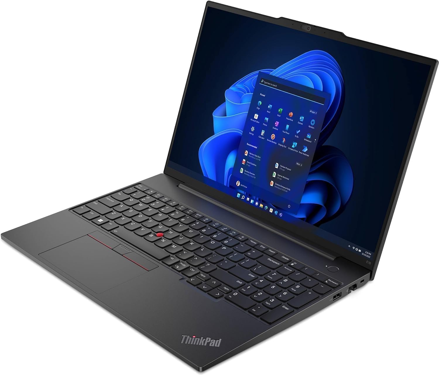 Lenovo ThinkPad E16 Business Laptop (16' FHD+ Touchscreen, Intel 13th Gen 10-Core i5-1335U, 16GB RAM, 512GB SSD), Backlit, Fingerprint Reader, FHD Webcam, Ethernet, Wi-Fi 6, Win 11 Pro, Black