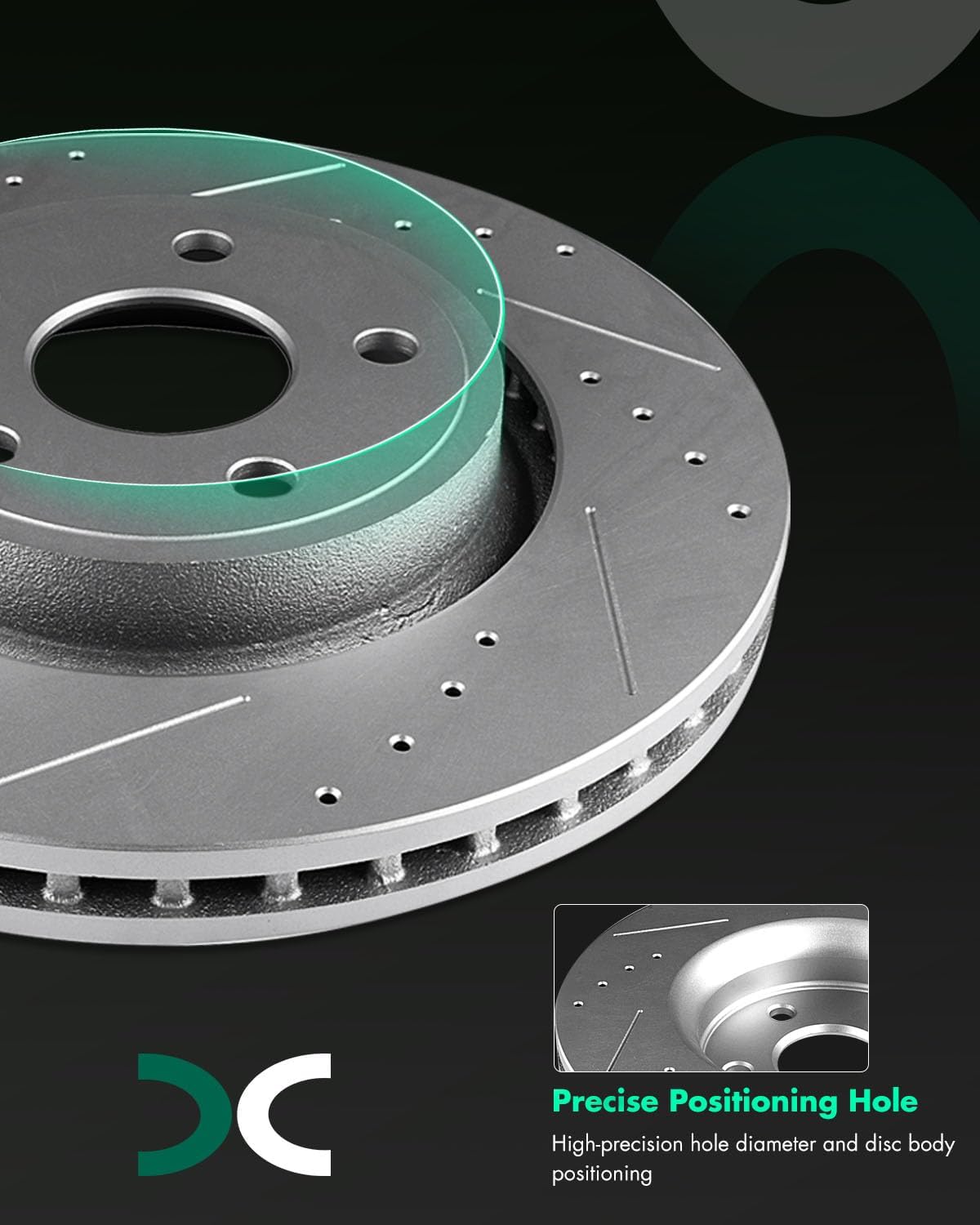 SCITOO Front 13.78' Brake Pads and Rotors Kits Fit For Dodge For Durango 2011-2017,For Jeep Grand Cherokee 2011-2017