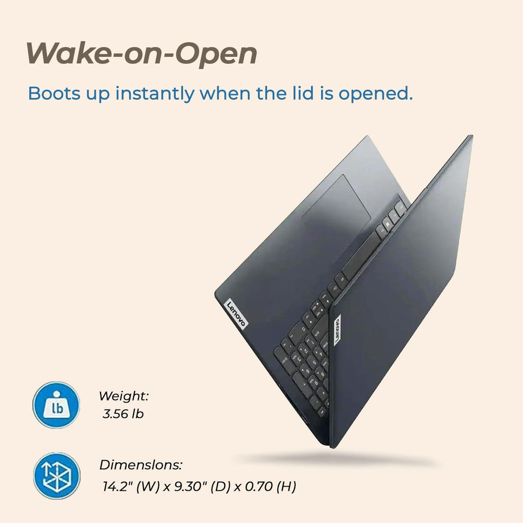 Lenovo IdeaPad 1i 15.6' FHD Touchscreen Laptop, Intel i5-1335U, 12GB RAM, 256GB SSD, FHD Touch, Fast WiFi 6, Windows 11, Slim & Portable, Student & Business Laptop, Blue, WOWPC Recovery USB Included