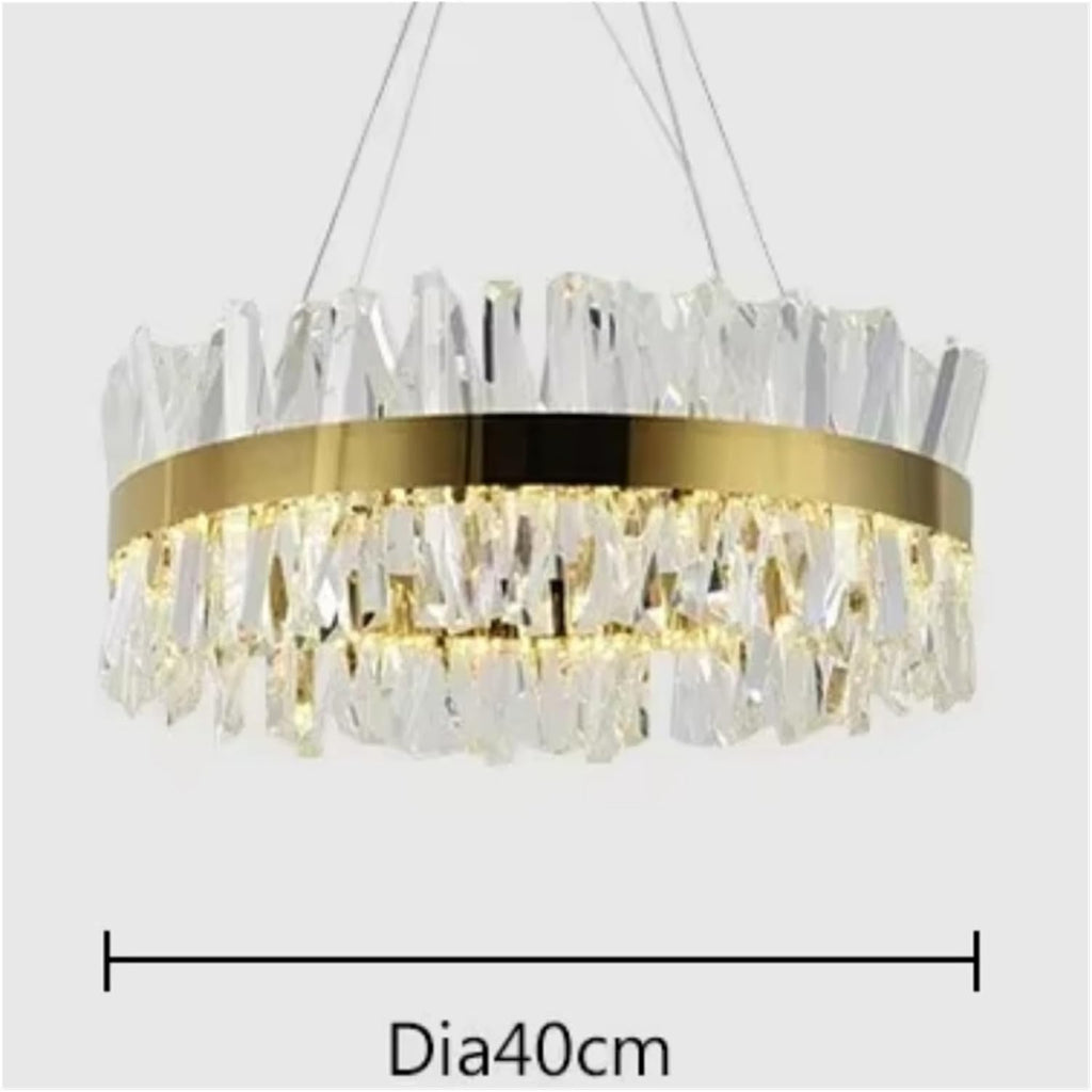 Nordic Luxury Crystal Chandelier Modern Gold Silver Round Led Pendant Light Living Dining Table Room Hotel Home Decor Hanging Lamps,Dining Light Fixtures