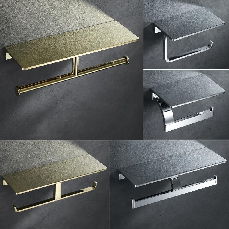 Paper Towel Hook Bathroom roll Paper Holder Paper Towel Hook Holder Toilet Paper Towel Holder, Double Nickel Brushed Paper Holder