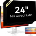 Mamol [5-Pack] 24 Inch 16:9 Computer Privacy Screen Filter for Monitor - Privacy Shield and Anti-Glare Protector