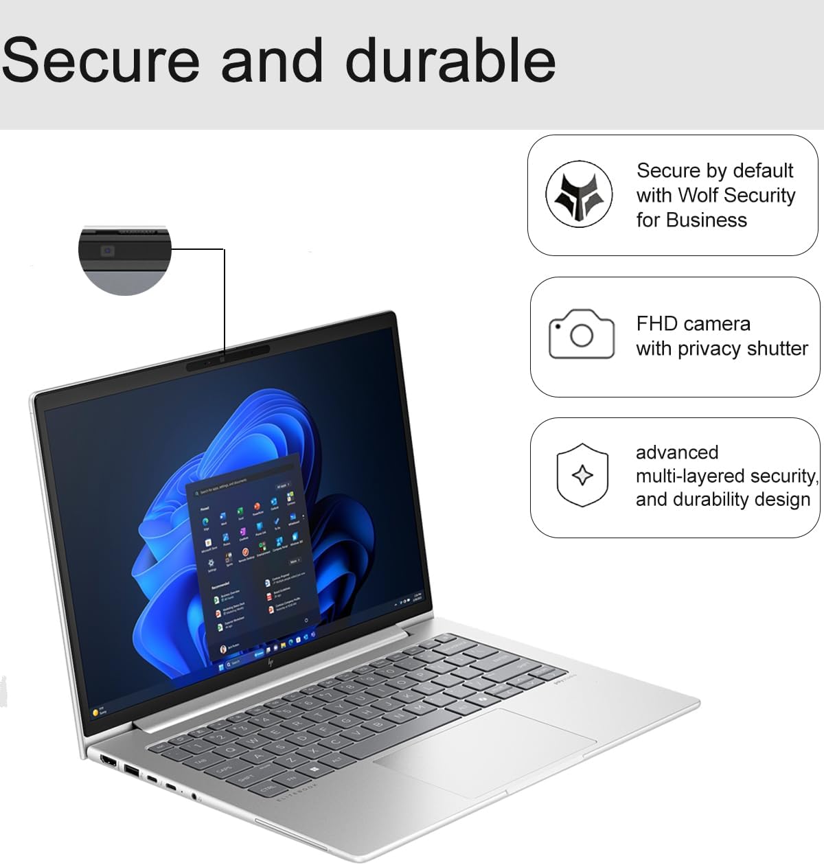 HP EliteBook 640 G11 Business AI PC Laptop (14' FHD+, Intel Core Ultra 7 155U, 32GB DDR5 RAM, 1TB SSD, 12-Core (> i7-1355U)), HP Wolf Security, 2x Thunderbolt 4, Backlit, FHD Webcam, Wi-Fi, Win 11 Pro