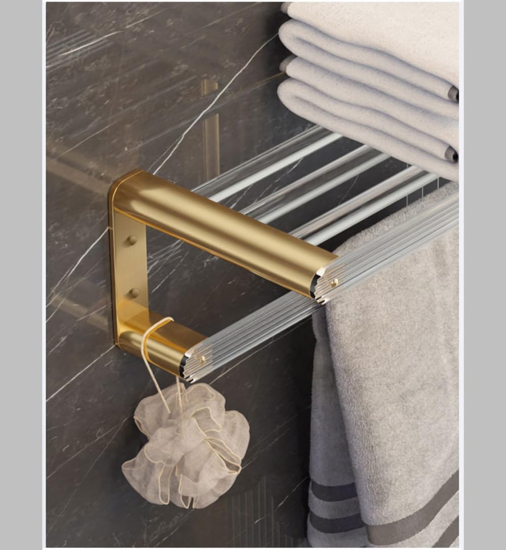 Bathroom Hardware Kit Gold Bathtub Accessories Wall Mounted Towel Rack Towel Bar Toilet Brush Towel Hook Paper Holder,Towel Rack