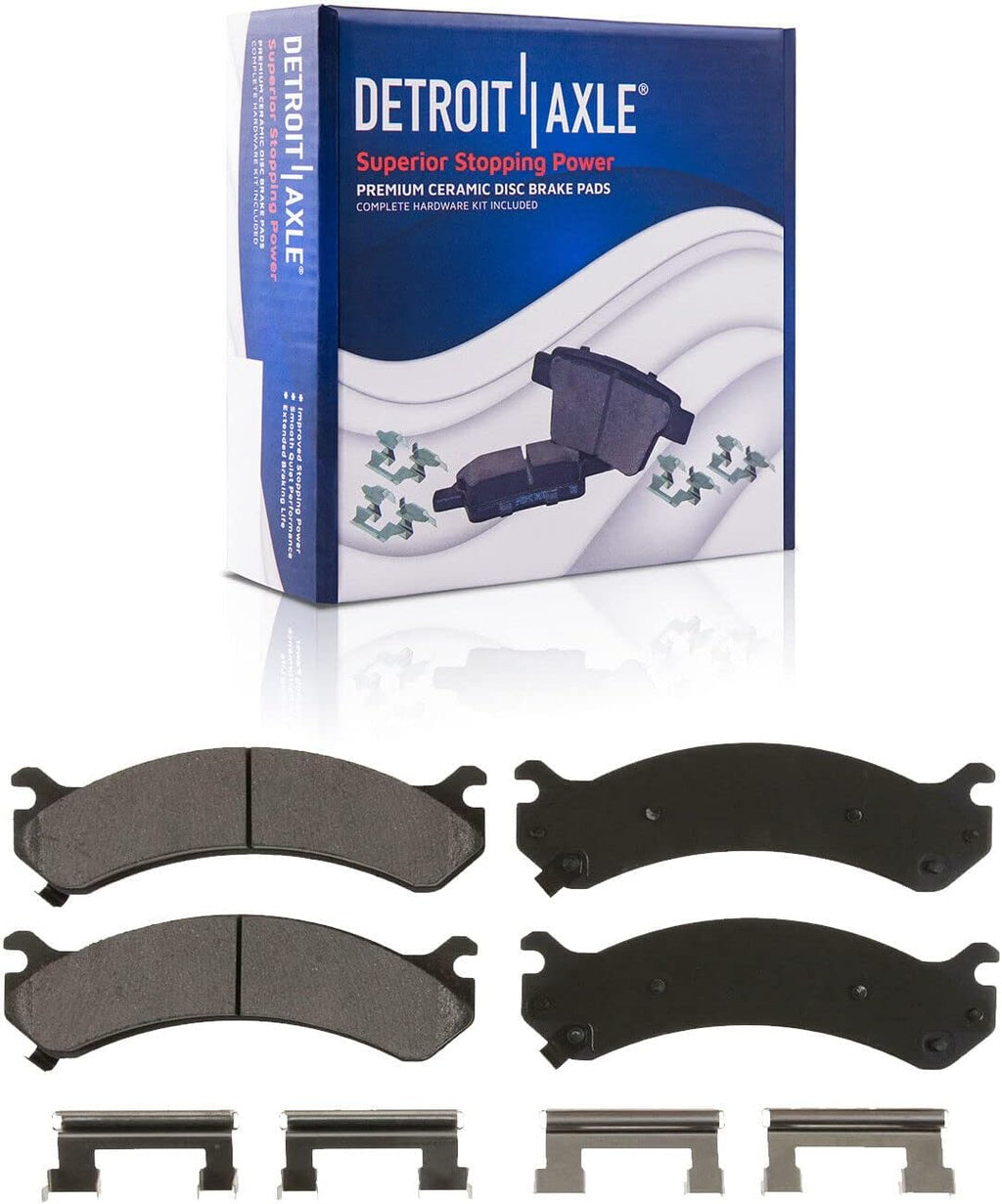 Detroit Axle - Front Wheel Bearing Hub Brake Kit for Chevy Silverado GMC Sierra 1500 2500 3500 HD Suburban Avalanche Yukon XL 2500 Hummer H2, Brake Rotors Wheel Hub Brake Pads Lug Nuts