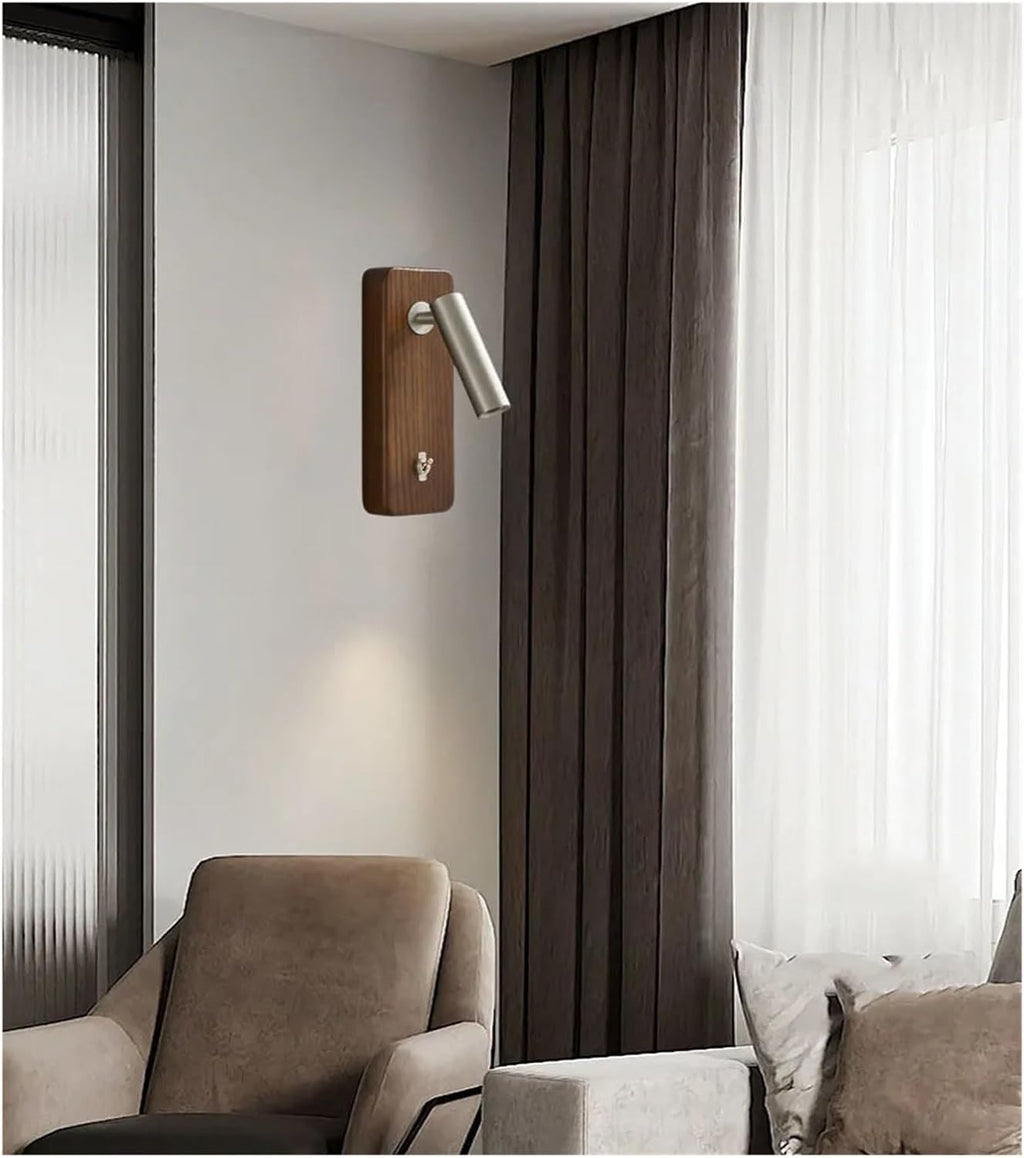 with Switch Wall Lamp Gold Silver Brass Wooden Lighting Fixtures for Bedroom Reading Hotel Office E27 Bulb,Elegant